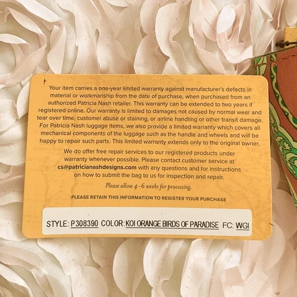 SOLD Patricia Nash 🦋 Iberia Leather Bifold Wallet in Tan Birds of Paradise NWT - Picture 5 of 7